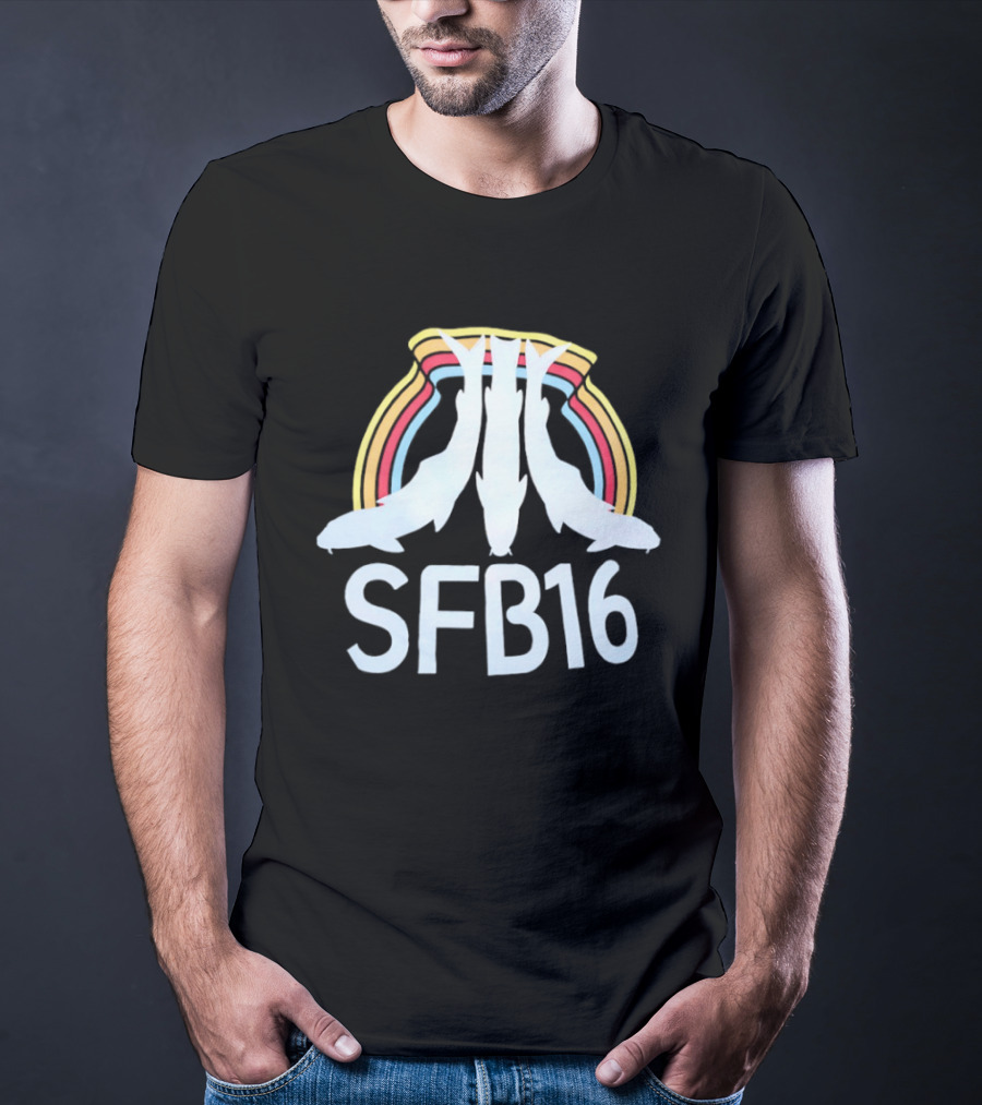 SFB16 Fish Fishing Rainbow T-Shirt