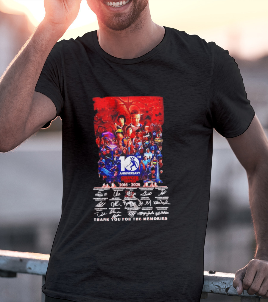 Stranger Things 10th Anniversary 2016 2026 Thank You For The Memories 10th Anniversary T-Shirt