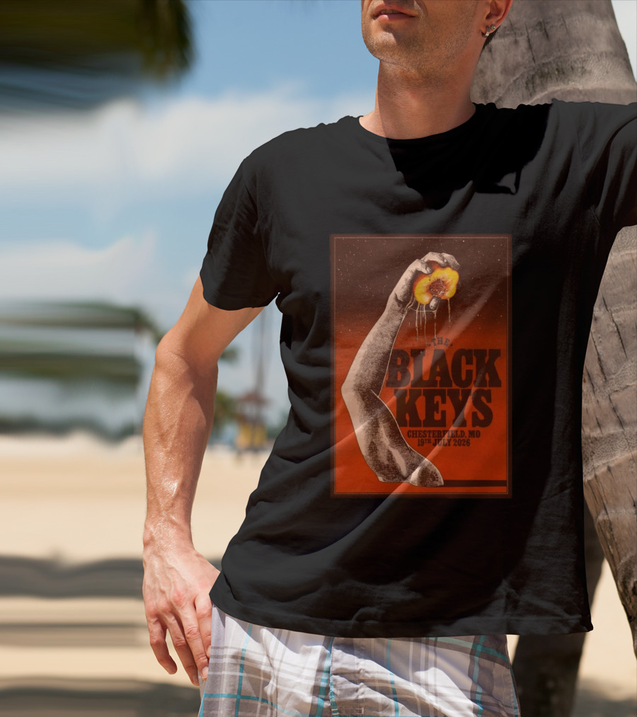 The Black Keys Chesterfield MO 19th July 2026 Dripping Peach Arm T-Shirt