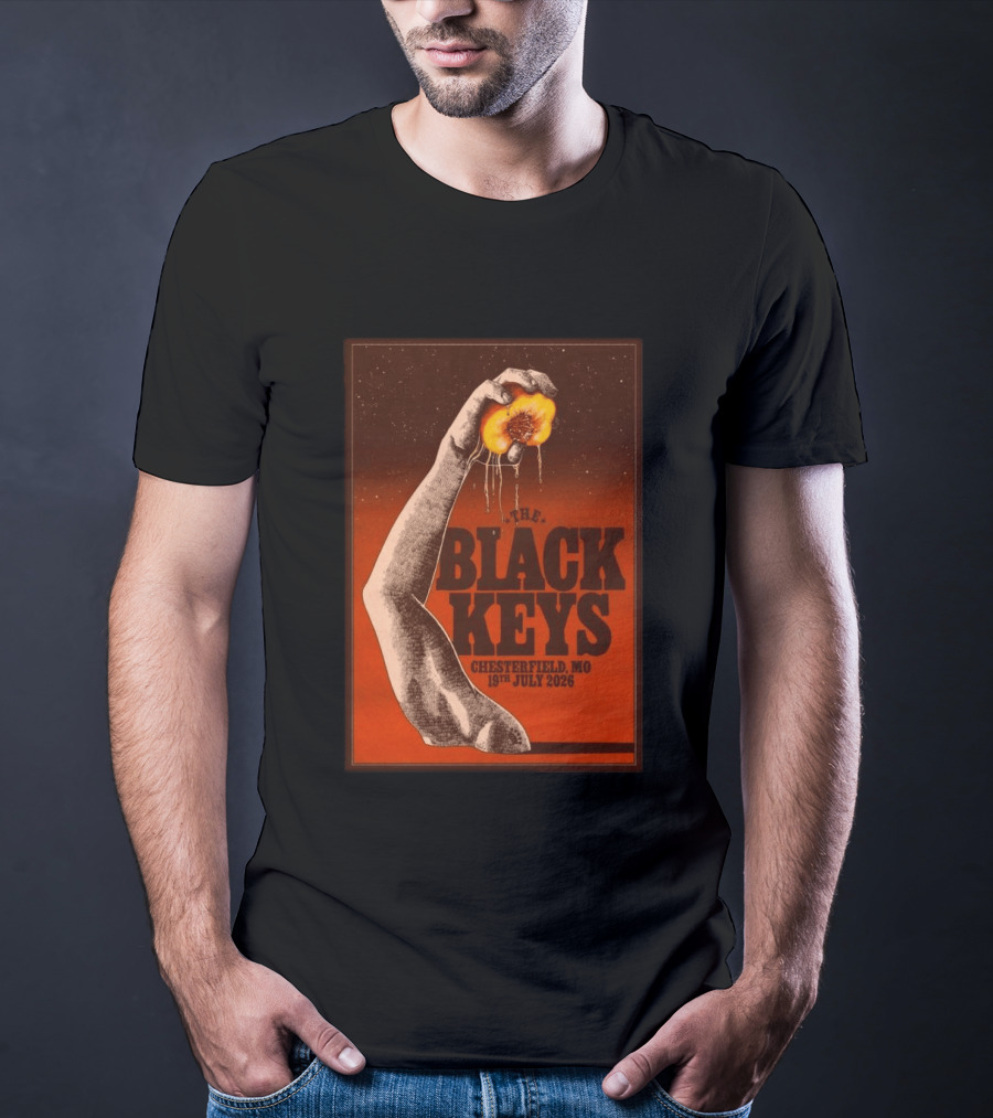 The Black Keys Chesterfield MO 19th July 2026 Dripping Peach Arm T-Shirt