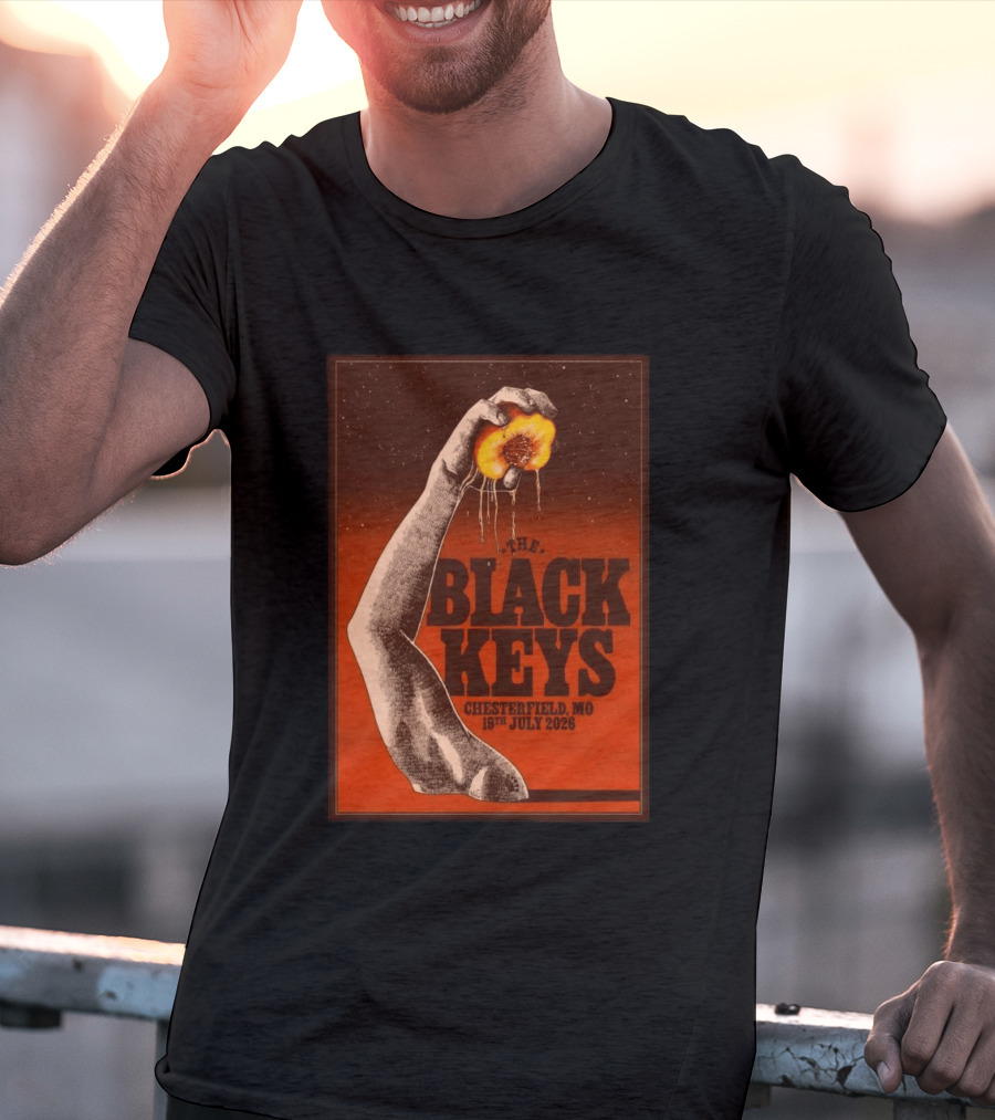 The Black Keys Chesterfield MO 19th July 2026 Dripping Peach Arm T-Shirt