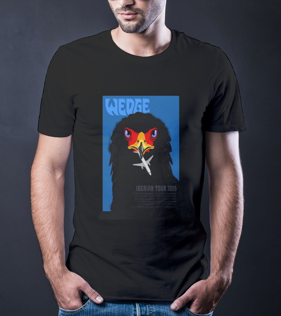 Wedge Iberian Tour 2026 With Airplane And Eagle T-Shirt