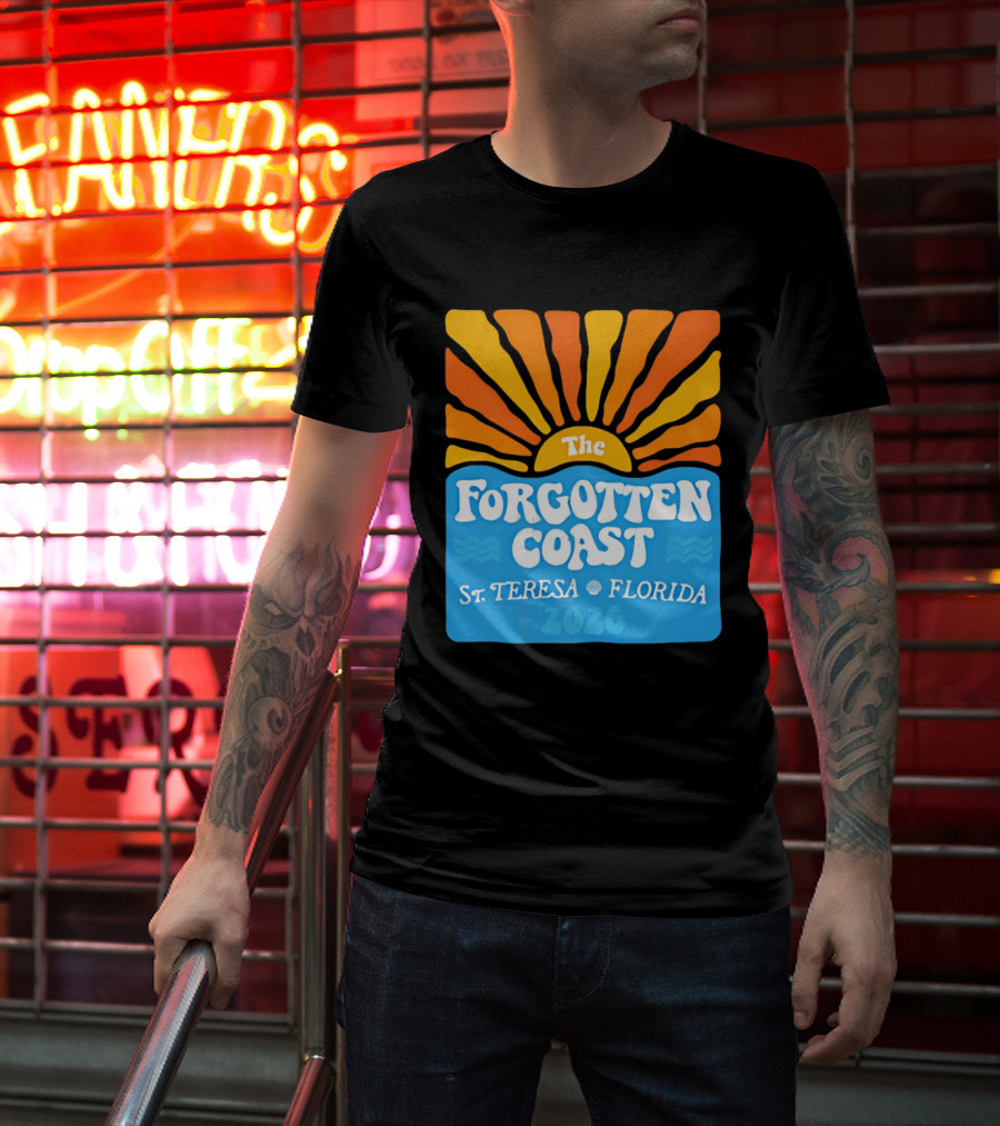 The Forgotten Coast St Teresa Florida 2026 Sunset Waves T-Shirt