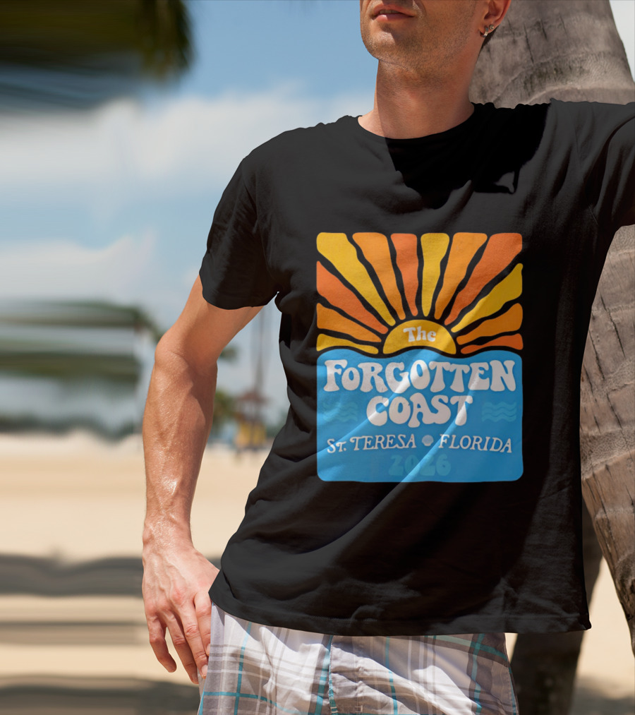 The Forgotten Coast St Teresa Florida 2026 Sunset Waves T-Shirt