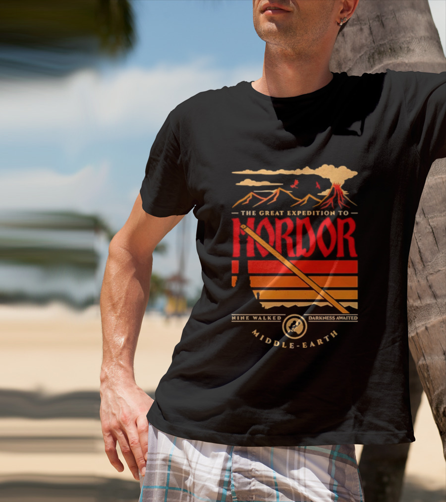The Great Expedition To Mordor Middle Earth Journey Adventure Walking Challenge T-Shirt