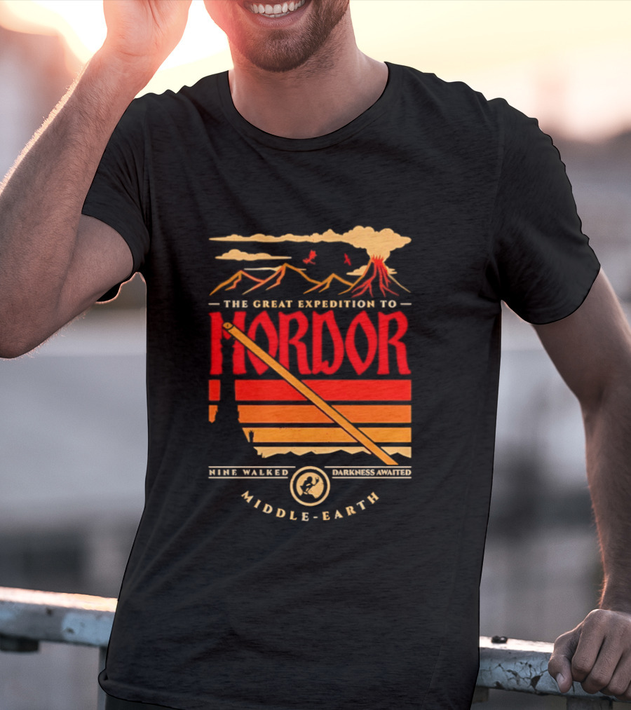 The Great Expedition To Mordor Middle Earth Journey Adventure Walking Challenge T-Shirt