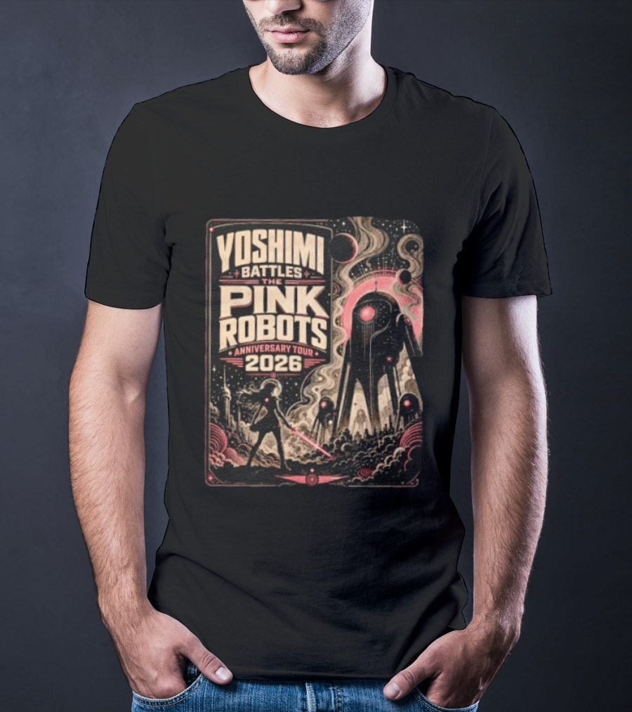 Yoshimi Battles The Pink Robots Anniversary Tour 2026 Retro Sci Fi T-Shirt