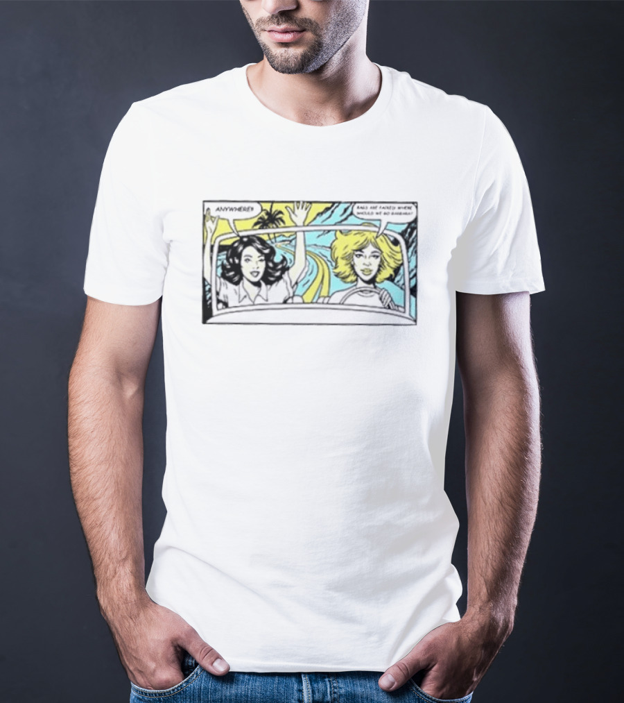 Bags Are Packed Where Should We Go Barbara Pop Art Comic Road Trip Adventure T-Shirt