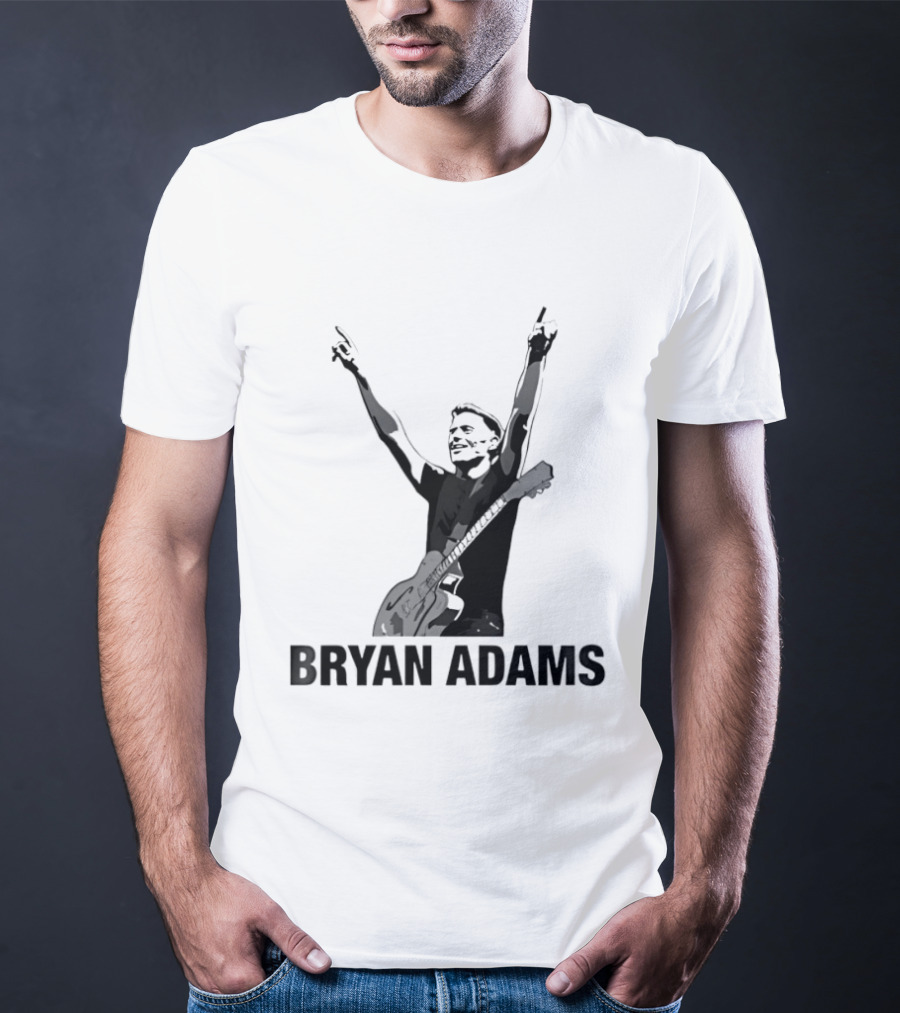 Bryan Adams Guitar Celebration Pose T-Shirt