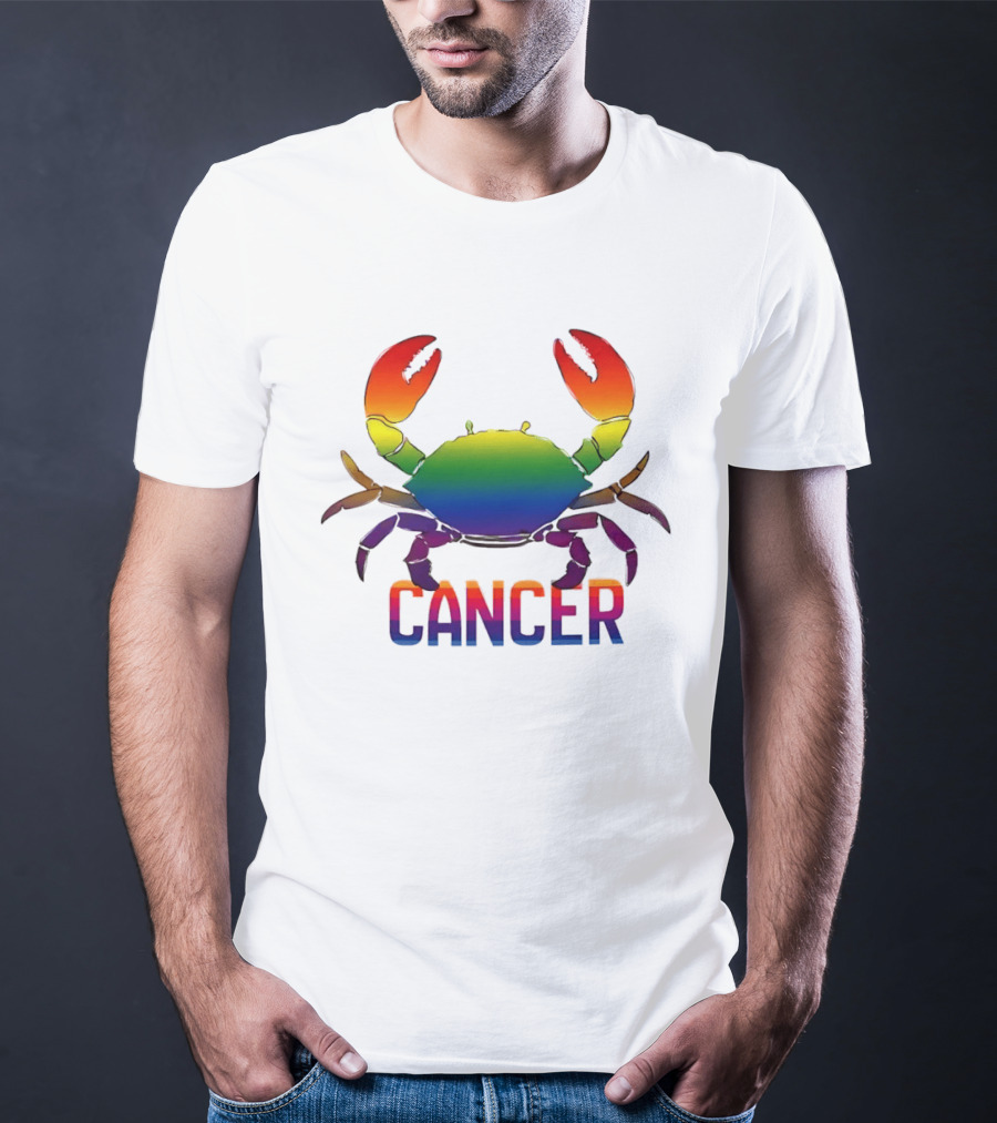 Cancer Rainbow Crab LGBT Pride T-Shirt