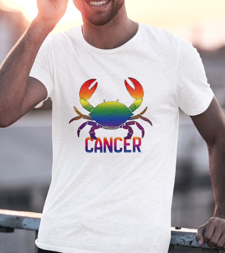 Cancer Rainbow Crab LGBT Pride T-Shirt