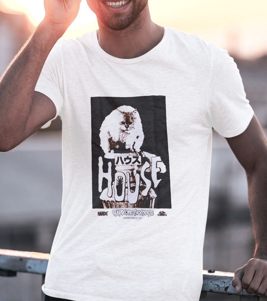 House Hardcore Chocolate Cult Classics Cat Horror T-Shirt
