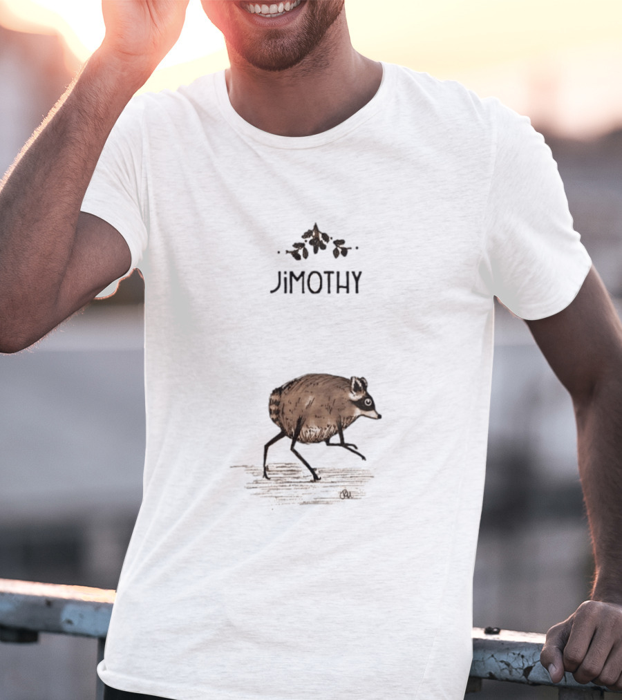Jimothy Raccoon Vintage Style With Acorns T-Shirt