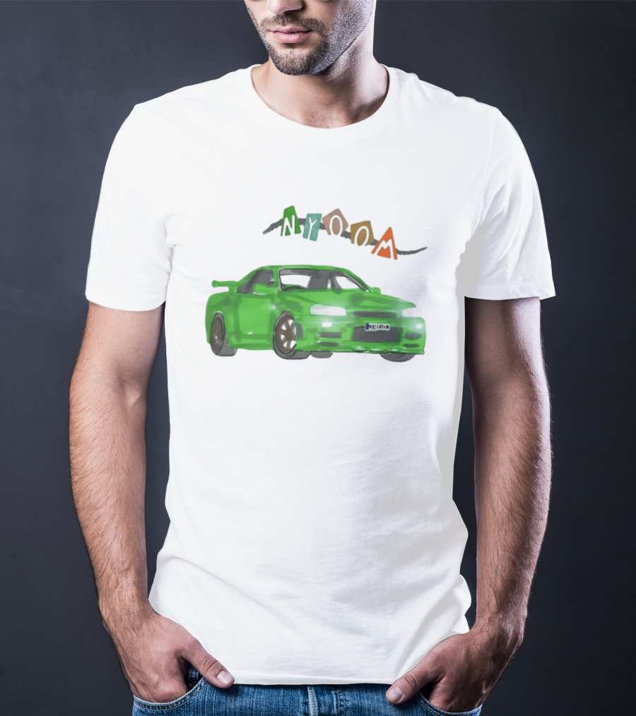 Nissan Skyline R34 GTR Nyoom JDM Drift Car Fan T-Shirt