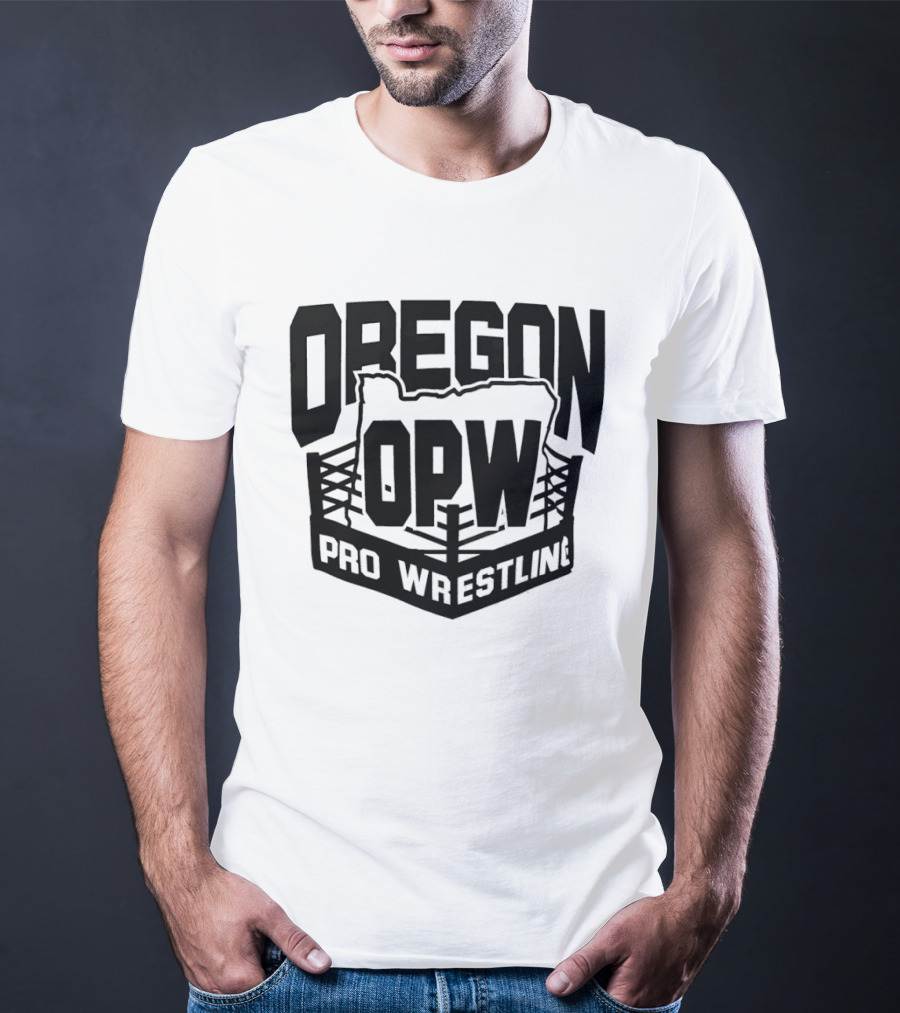 Oregon OPW Pro Wrestling Ring Map T-Shirt