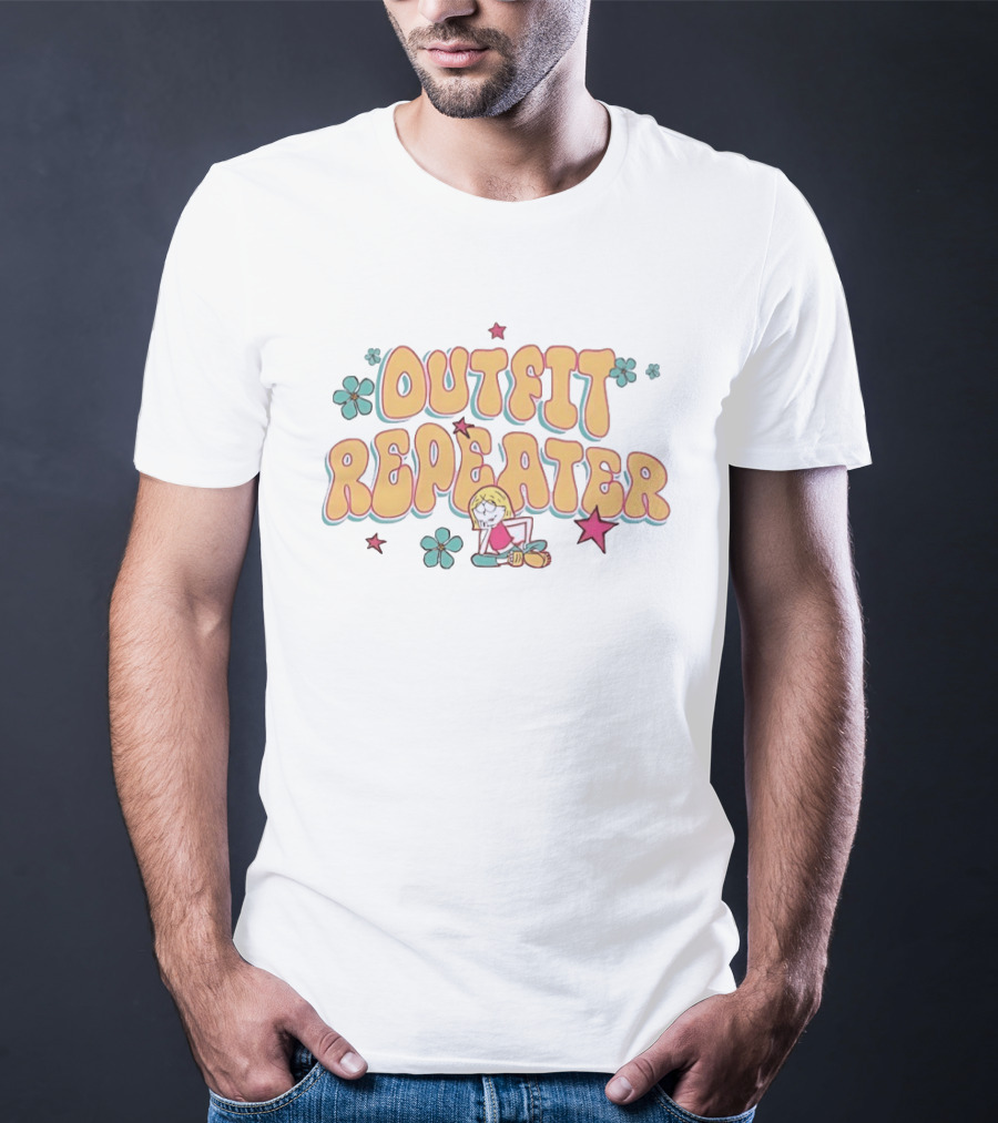 Outfit Repeater Fashion Aesthetic Cartoon Character Flowers Stars T-Shirt