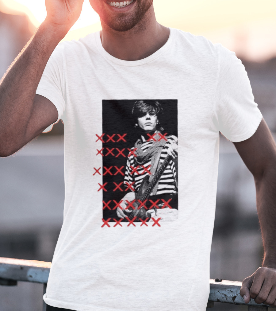 Simon Le Bon Duran Duran 80s Pop Striped T-Shirt