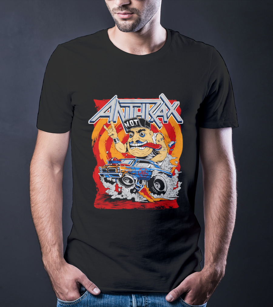 Anthrax N.O.T Muscle Car Ed Roth Style Illustration Monster Metal Rock T-Shirt
