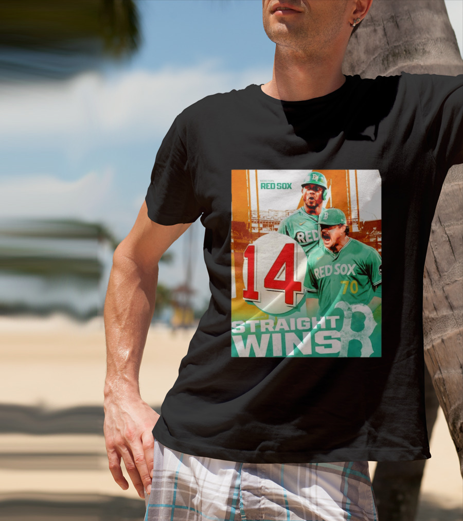 Boston Red Sox 14 Straight Wins Number 70 Celebration T-Shirt