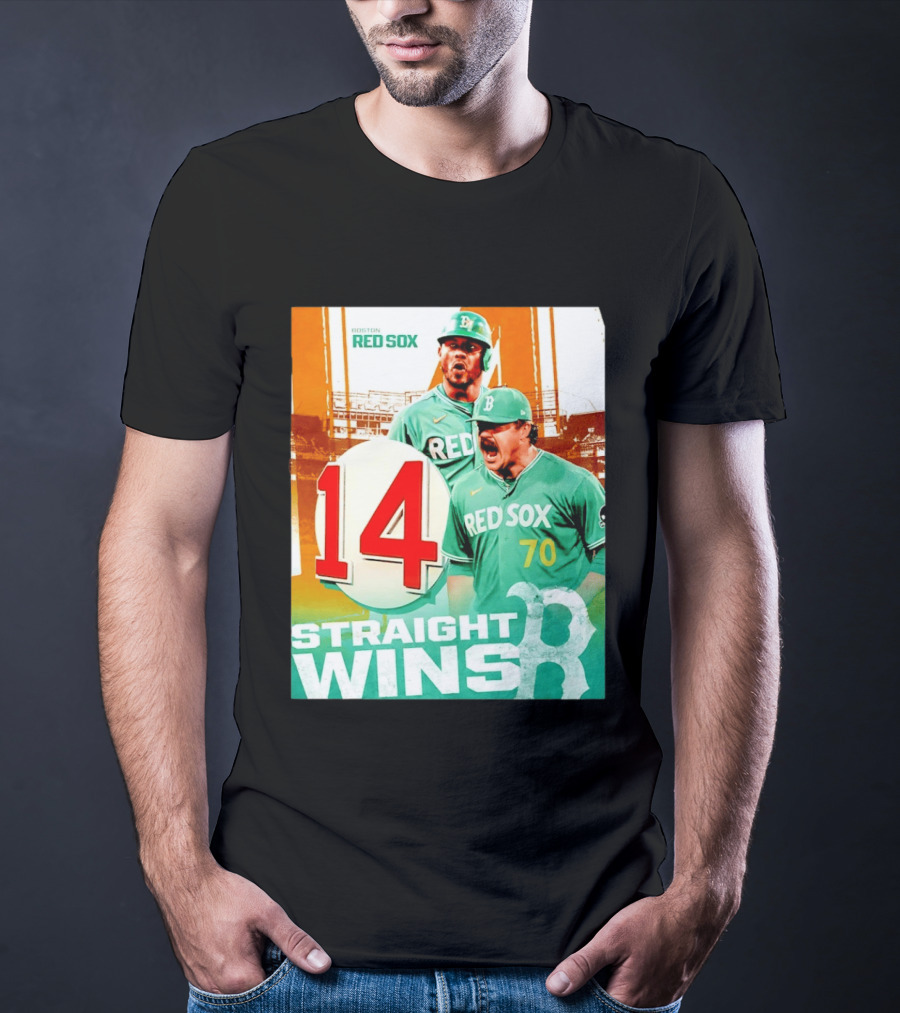 Boston Red Sox 14 Straight Wins Number 70 Celebration T-Shirt