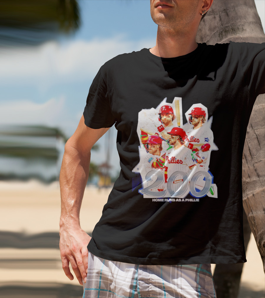Honor Bryce Harper's Phillies 200 Home Runs T-Shirt