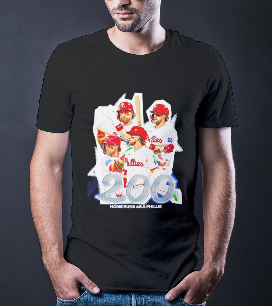 Honor Bryce Harper's Phillies 200 Home Runs T-Shirt