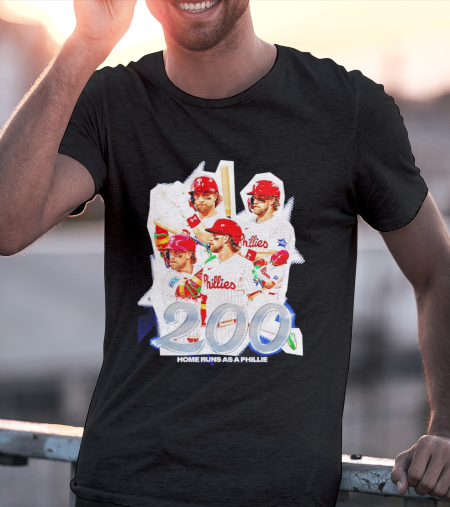 Honor Bryce Harper's Phillies 200 Home Runs T-Shirt