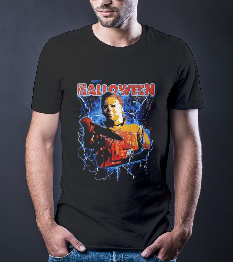 Halloween Lightning Mike Myers Horror Movie T-Shirt
