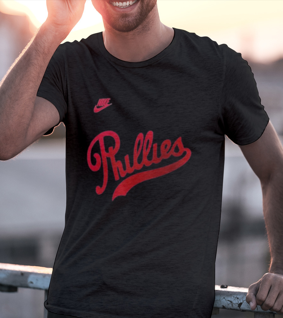 Philadelphia Phillies 2026 Field Of Dreams Phillies Nike Wordmark T-Shirt