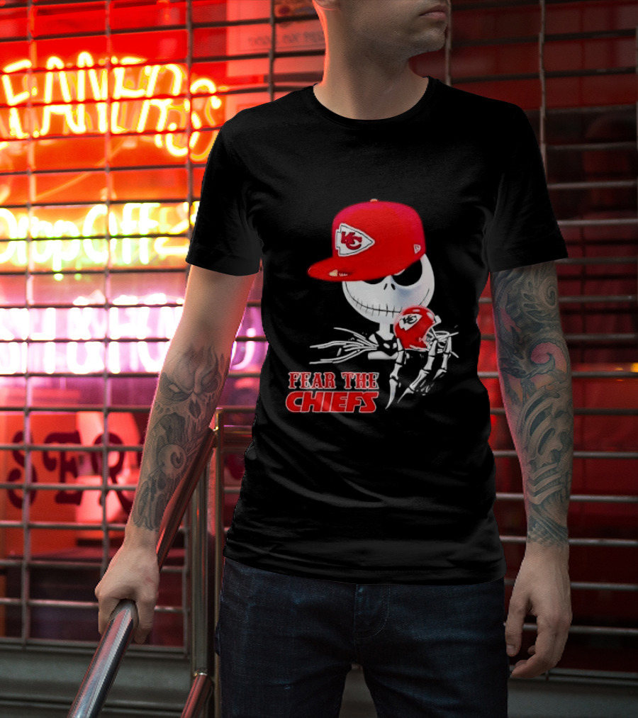 Jack Skellington Kansas City Chiefs Helmet Fear The Chiefs T-Shirt