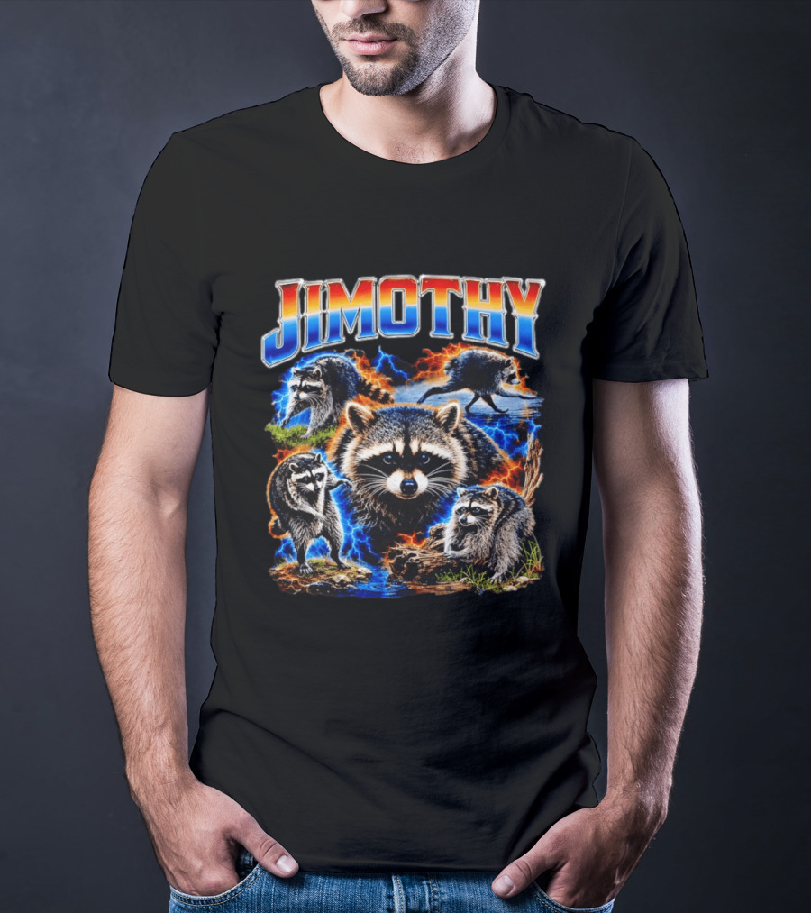 Jimothy Raccoon Wildlife Adventure Seattle Trash Panda T-Shirt