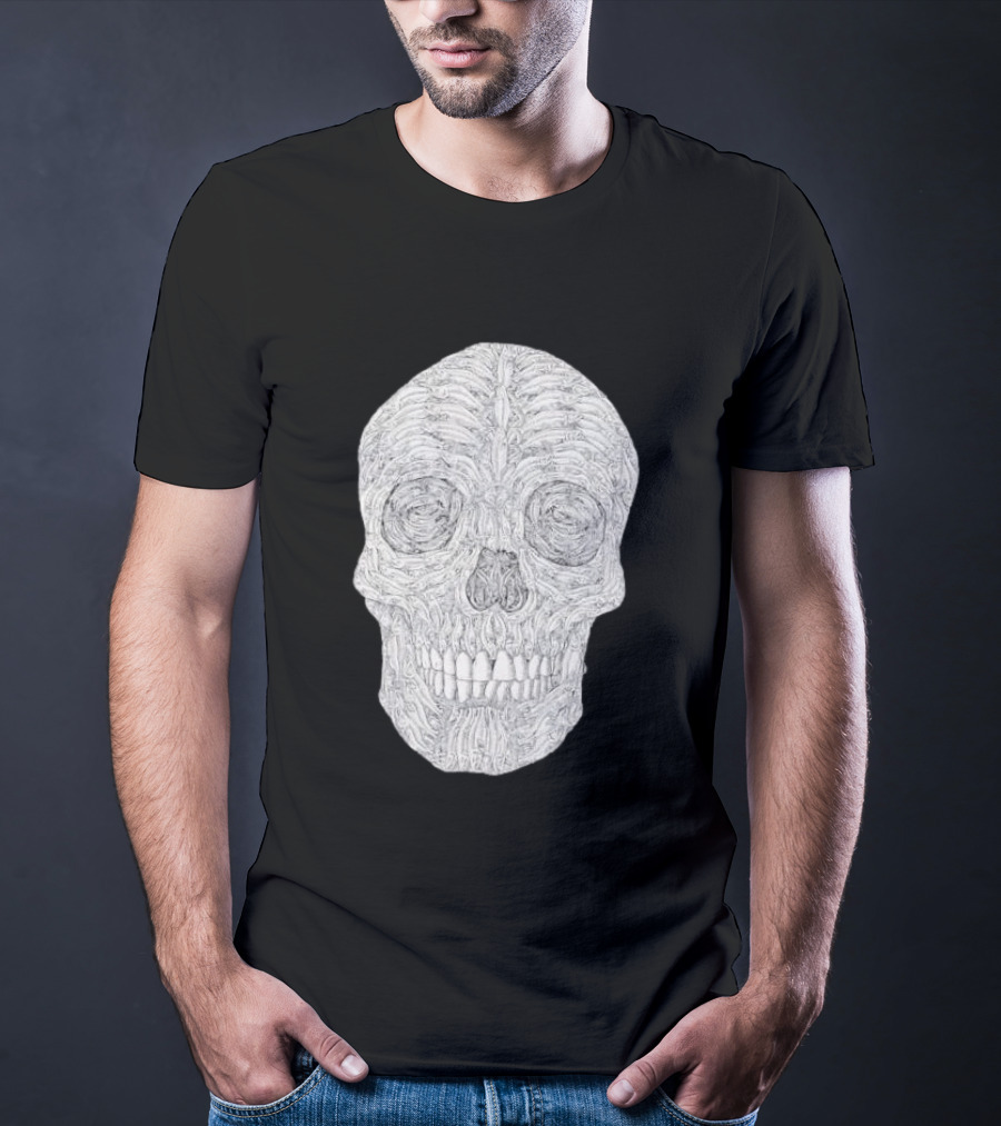 Salmon Fish Bones Skull T-Shirt