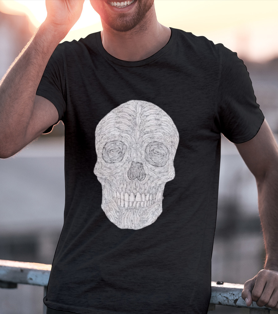 Salmon Fish Bones Skull T-Shirt