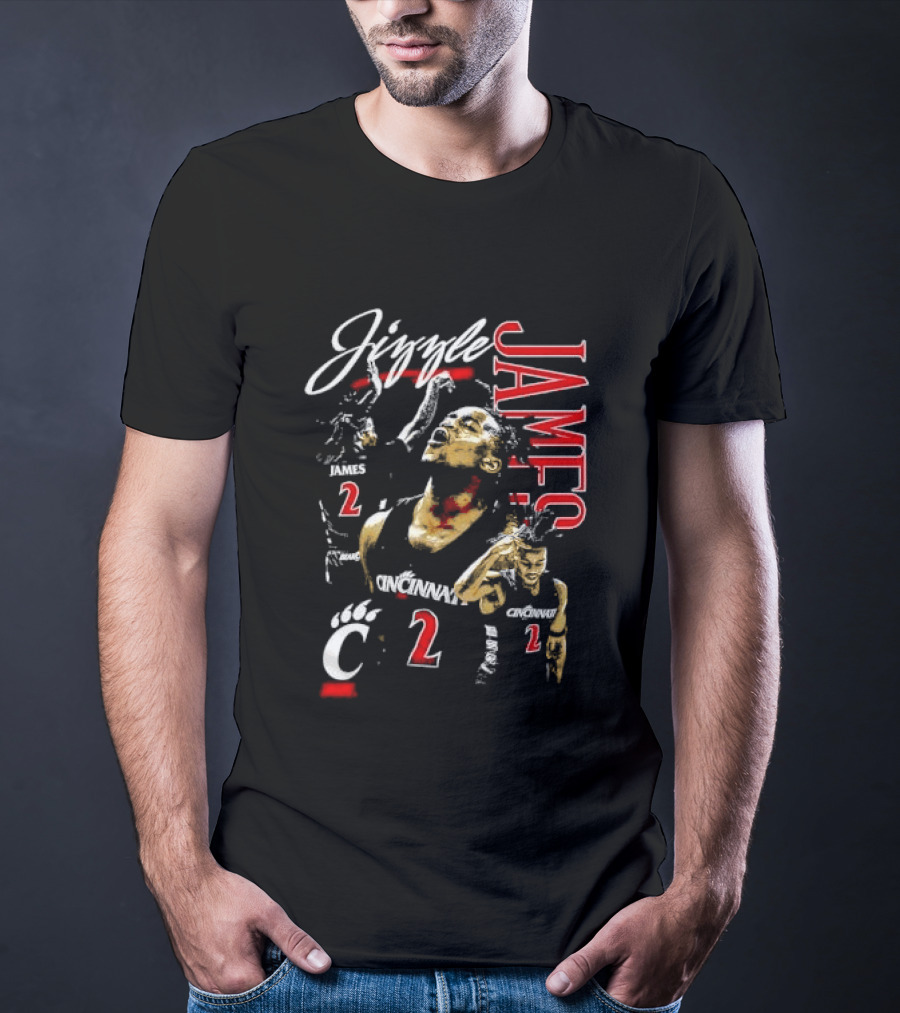 Cincinnati Bearcats Basketball Jizzle James 21 Player T-Shirt