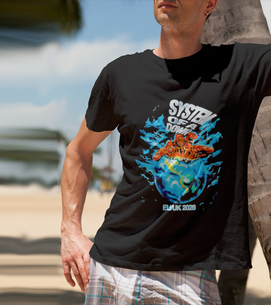 System Of A Down Crushing Hand Earth EU UK 2026 T-Shirt