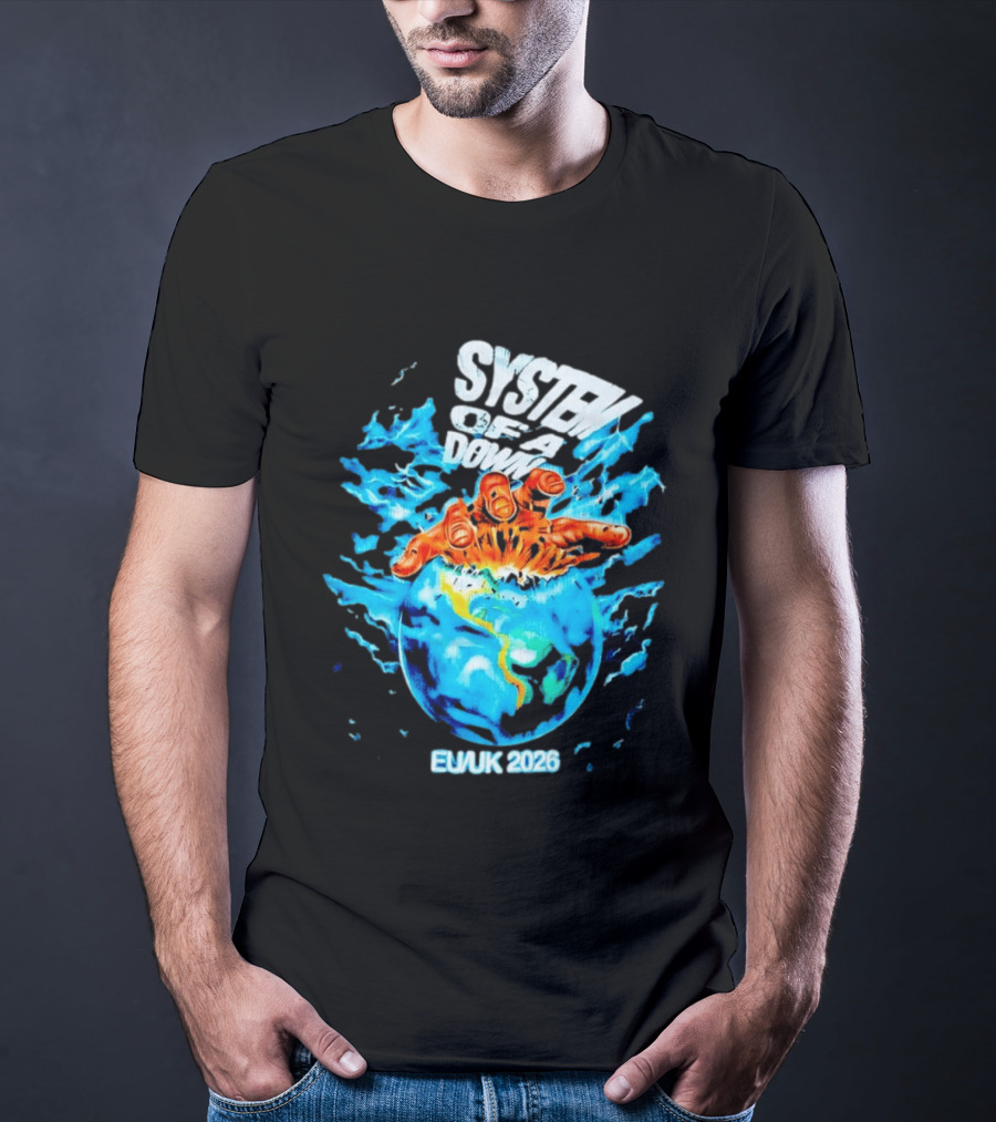System Of A Down Crushing Hand Earth EU UK 2026 T-Shirt