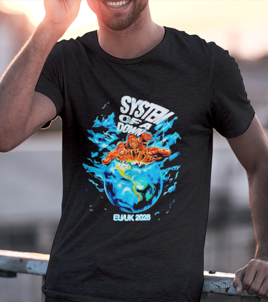 System Of A Down Crushing Hand Earth EU UK 2026 T-Shirt