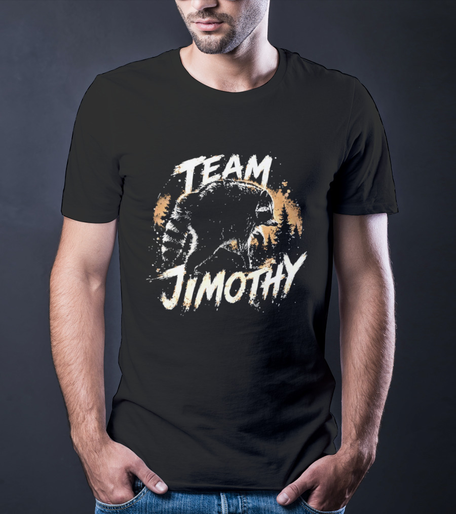 Team Jimothy Distressed Raccoon T-Shirt
