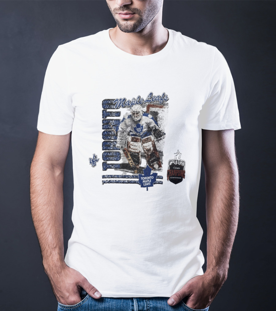 Toronto Maple Leafs Centennial Champions Vintage Hockey Goalie Gear T-Shirt