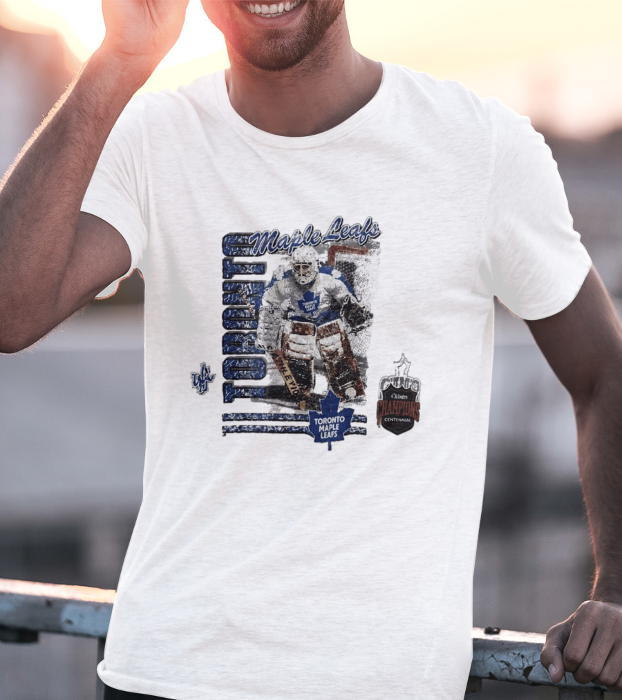 Toronto Maple Leafs Centennial Champions Vintage Hockey Goalie Gear T-Shirt