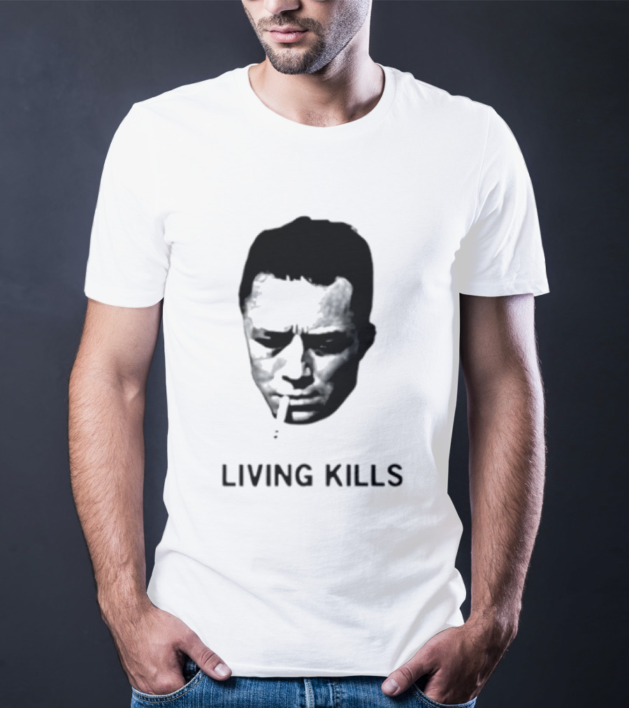 Living Kills Albert Camus Smoking T-Shirt