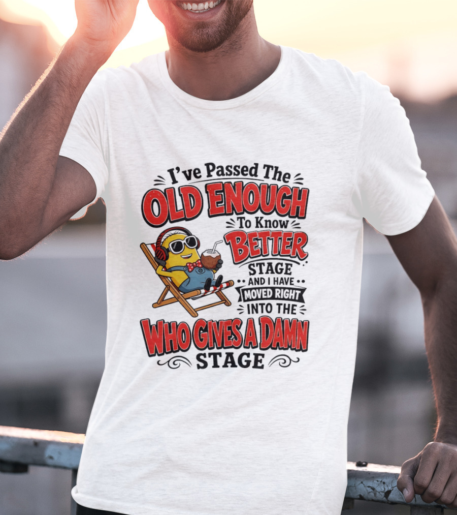 Minion I've Passed The Old Enough To Know Better Stage Who Gives A Damn Stage T-Shirt