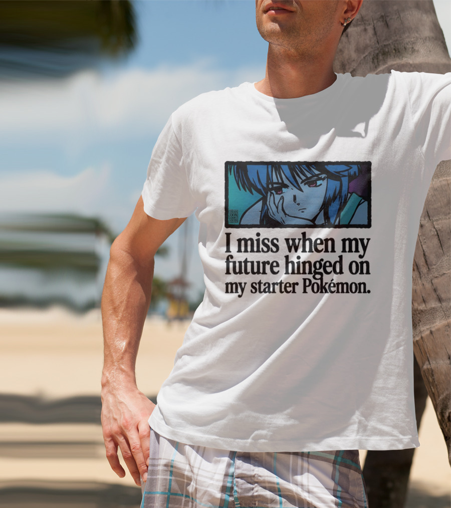 Motoko Kusanagi Ghost In The Shell I Miss When My Future Hinged On My Starter Pokémon T-Shirt