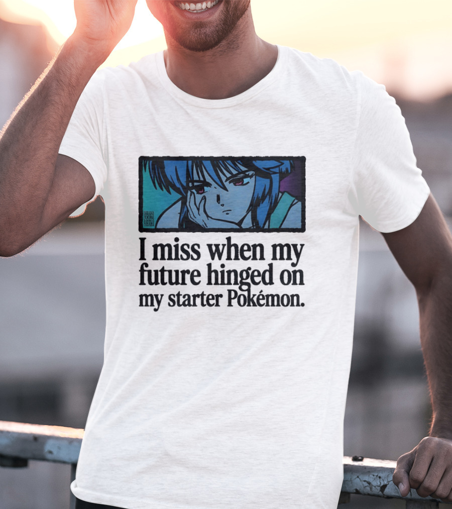 Motoko Kusanagi Ghost In The Shell I Miss When My Future Hinged On My Starter Pokémon T-Shirt