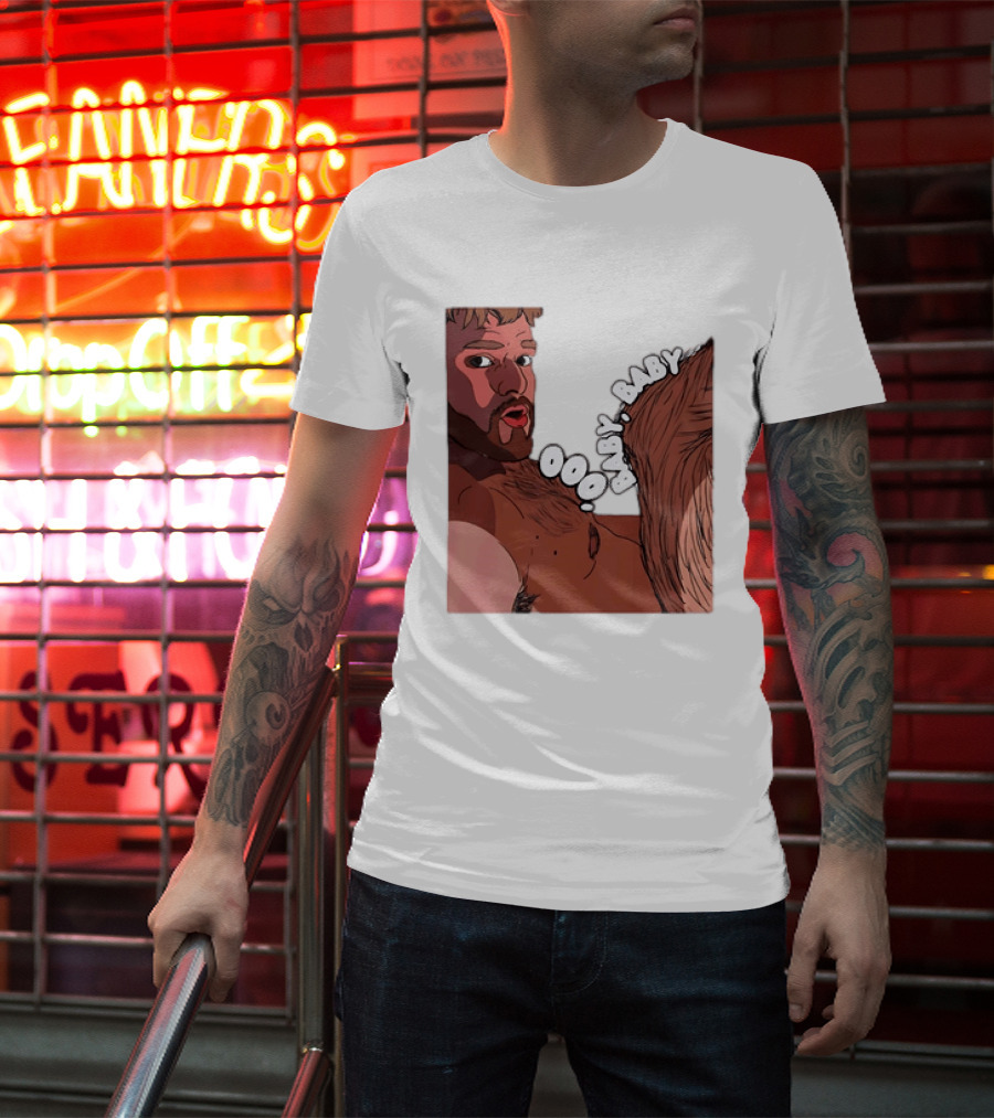 Ooo Baby Bearded Man Illustrated Expression T-Shirt