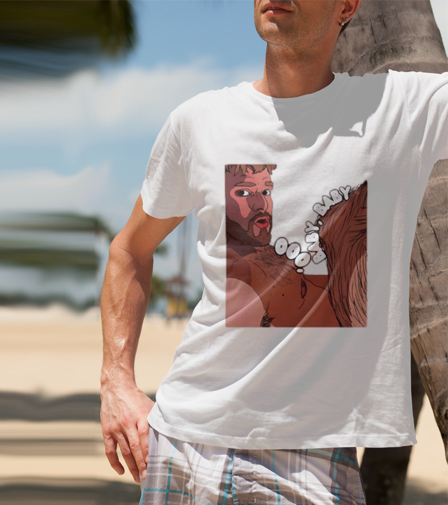 Ooo Baby Bearded Man Illustrated Expression T-Shirt