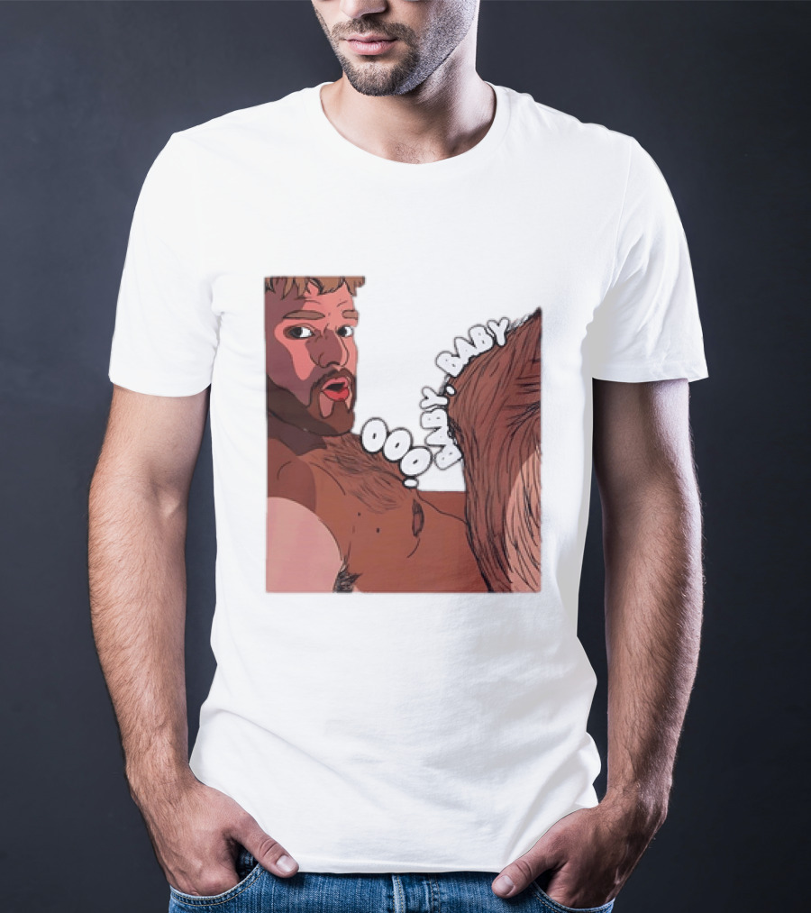 Ooo Baby Bearded Man Illustrated Expression T-Shirt