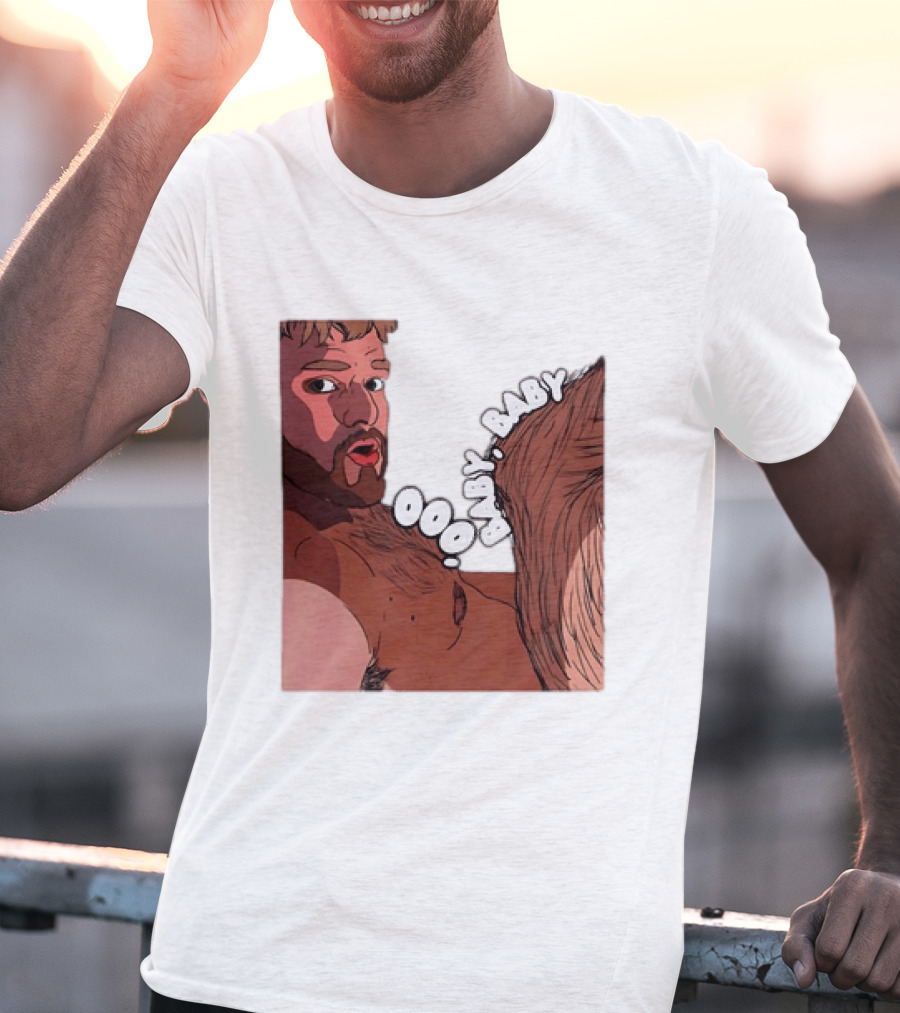 Ooo Baby Bearded Man Illustrated Expression T-Shirt