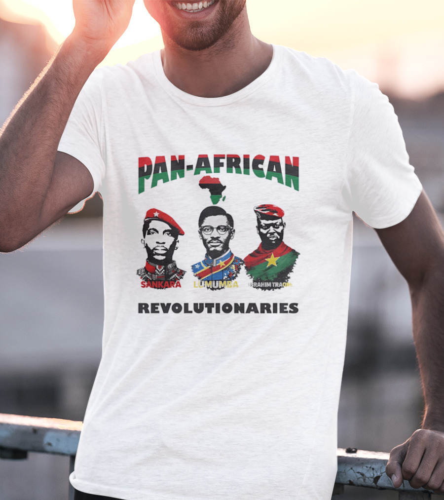 Pan African Revolutionaries Sankara Lumumba Ibrahim Traoré T-Shirt