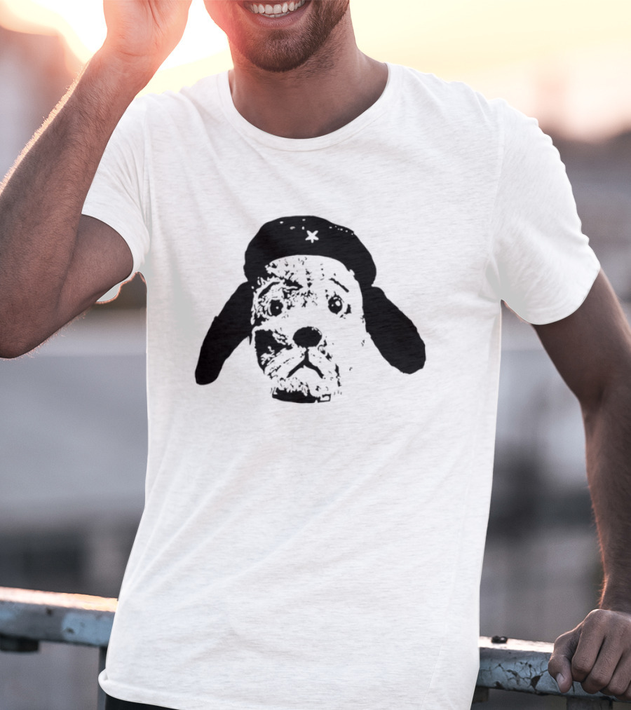 Che Guevara Dog Parody Beret Icon With Star T-Shirt